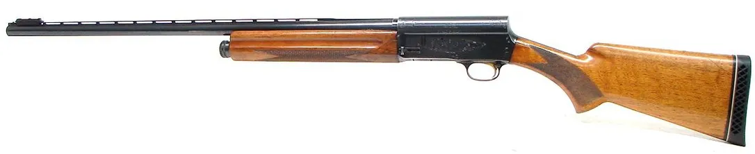 Browning A-5 Sweet Sixteen 16 gauge shotgun. Belgian made gun with 27 1/2″ full choke barrel and Hi-Vix sight. Shows some huntin (S4846)
