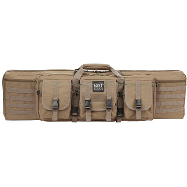 Bulldog Cases Deluxe Tactical Rifle Case | Fits Single Rifle | Three Front Acc. Pockets | Large Main Front Pocket | Back Pack Straps | 36" Soft Case | Green | BDT35-36G
