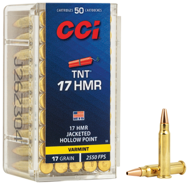 Cci Tnt 17 Hornady Magnum Rimfire Jacketed Hollow Point 17 Grain 50 Rounds