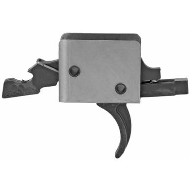 CMC Triggers 91501 Drop-InSingle-Stage Curved Trigger with 3-3.50 lbs Draw Weight & Black/Silver Finish for AR-15/AR-10