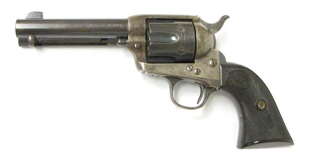 Colt Single Action .41 Colt caliber revolver. Manufactured in 1911. Bore is very good. Action works fine ad indexes fine. Grips (C8196)