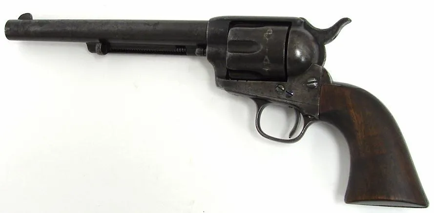 Colt Single Action .45 LC caliber revolver manufactured in 1882. Sharp gun with good bore. (c3652)