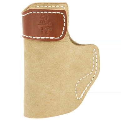 DeSantis Gunhide Sof-Tuck Inside The Pant Holster | Fits S&W Shield (9mm | 40S&W | and 45ACP) | Springfield Hellcat | Mossberg MC1-SC and Naroh Arms N1 | Right Hand | Tan Leather | 106NAI4Z0