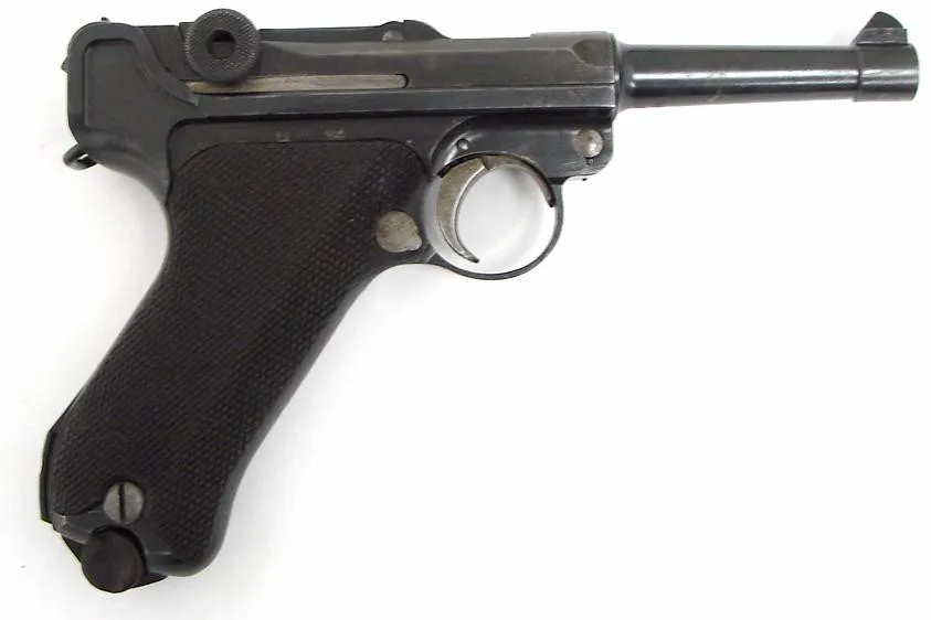DWM 1920 Commercial 30 Luger caliber pistol. Excellent bore with matching numbers except for magazine. Gun rates about very good (PR14014)