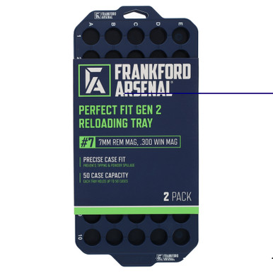 Frankford Arsenal Perfect Fit Tray | Style 8 | Reloading Tray | Fits 338 Lapua/45-70 Gov | Blue | 2 Trays are Inlcuded | 1183644