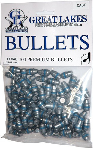 Great Lakes Bullets .41 Cal. - .411 215gr. Lead-swc 100ct