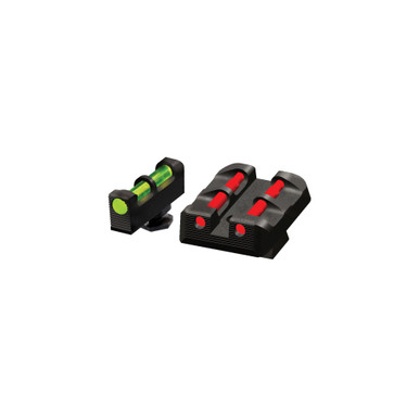 Hi-Viz Litewave Front & Rear Sight Set | Fits All Glocks | Front Sight Includes Green Red White Litepipes | Rear Sight Includes Green Red Black Litepipes | GLT178