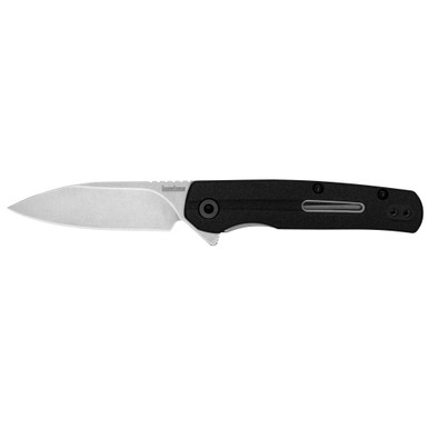 Kershaw Korra | 2.75" Folding Knife | Drop Point Blade Plain Edge | Glass Filled Nylon Handle | 5Cr15MoV Steel | Stonewashed Finish | Black | 1409