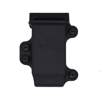 L.A.G. Tactical, Inc. M.C.S. Pro Series | Single Pistol Magazine Carrier | Fits Full Size 9MM/40 Magazines | 1.75" Belt Clip | Nylon Construction | Black | MCSP01