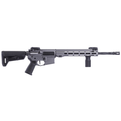 Maxim Defense MXM49734 MD15 L 5.56x45mm NATO 30+1 16" Fluted Barrel, Sniper Gray Rec/M-LOK Handguard, Black Magpul Furniture, SL-K Stock, MBUS Sights, Blackout Defense Flat Trigger