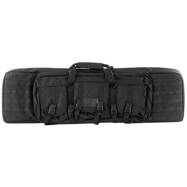 NcSTAR Double Carbine Case | 42" Rifle Case | Nylon | Black | Exterior PALS Webbing | Interior Padded with Thick Foam | Accommodates two Rifles | CVDC2946B-42
