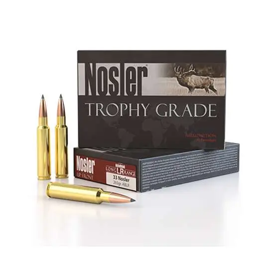 Nosler Trophy Grade Long Range Brass 33 Nosler 265 Grain AccuBond LR 20 Round Box - 60099