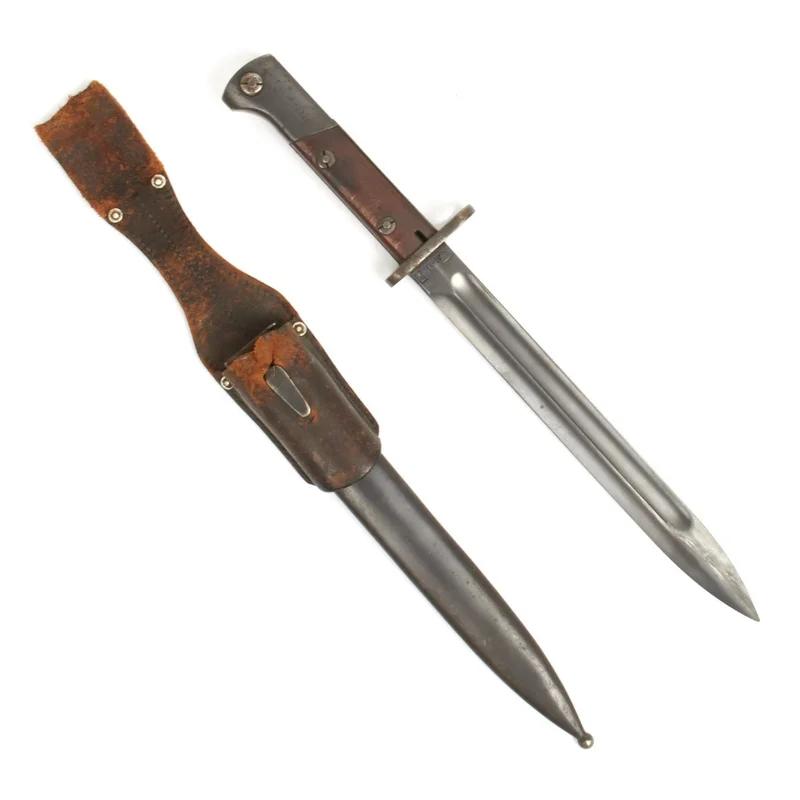 Original Polish Pre-WWII M1930 Mauser Rifle Bayonet with Scabbard and Frog – Rare