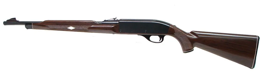 Remington Nylon 66 .22LR caliber rifle. Produced 1959-1990. 19 5/8″ long barrel. Excellent bore. 14 shot. Zytel plastic stock. A (R15035)