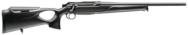 Sauer 80117114 505 Synchro XTC Full Size 222 Rem 3+1 20" Matte Blued Threaded Barrel, Matte Blued Saddle Mount Steel Receiver, Black Thumbhole w/Adj Comb Carbon Fiber Stock