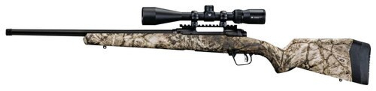 Savage 110 Apex Predator XP, 308 Win, 20″ Barrel, Mossy Oak Terra Camo Pattern, Polymer Stock, 4Rd, Vortex Crossfire II 4-12×40 Scope,