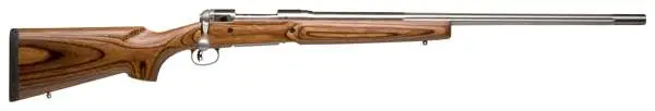 Savage 12 Varminter Low Profile .22-250 Rem 26" 4rd Bolt Action Rifle, Matte Stainless/Brown Laminate - 18469