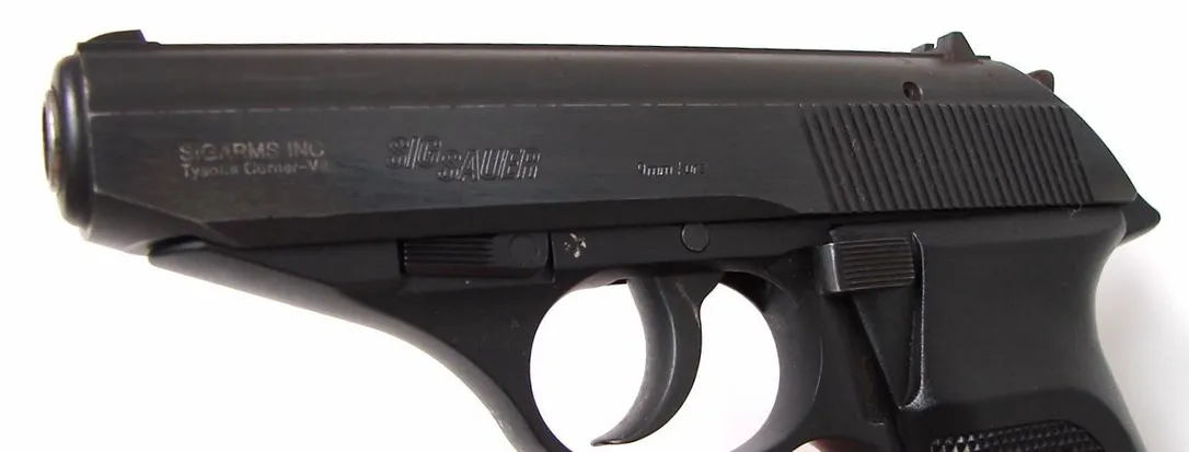 Sig Sauer P230 .380 ACP caliber pistol. Early model with blue finish. Very good condition. (PR18703)