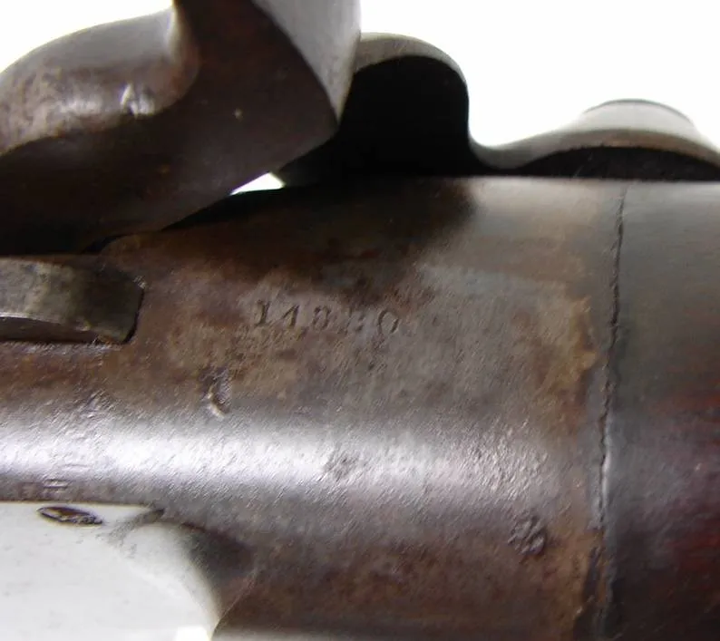 Spencer 1865 .50 caliber rifle. Rimfire with stabler cut off device. Very good bore. Barrel is blue with some brown patina, but (AL3168)