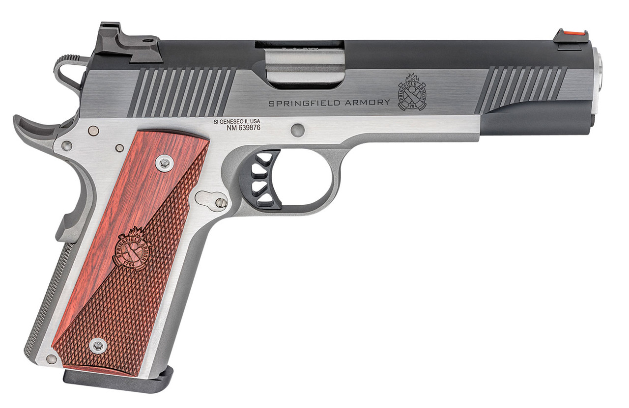 Springfield Ronin Operator 1911, Full Size, 9mm, 5″ Barrel, Blued, SS Frame, Fiber Optic Front Sight Tactical White Dot Rear, 9rd Mag