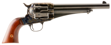 Taylors & Company 550378 1875 Army Outlaw 357 Mag Caliber with 7.50" Blued Finish Barrel, 6rd Capacity Blued Finish Cylinder, Color Case Hardened Finish Steel Frame & Walnut Grip