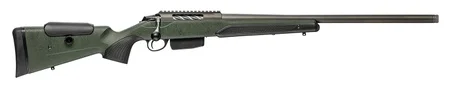 Tikka JRTXRSV382 T3x Super Varmint 6.5 Creedmoor 5+1 23.70″ Barrel, Tungsten Cerakote Metal Finish, Black Webbed Green Roughtech Stock