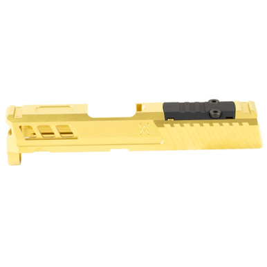 True Precision TPRCSN Axiom Slide | Fits Springfield Armory Hellcat | Gold TiN Finish | RMS Optic Cut & Cover Plate | TP-SHCS-G-RMS
