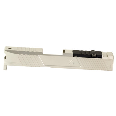 True Precision TPRCSN Duty Slide | Stripped | For Glock 43/43X | RMS Optic Cut | Satin Stainless Finish | Silver | TP-G43DS-SS-RMS