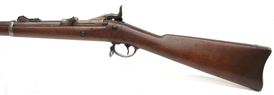 U.S. Model 1884 .45-70 caliber Springfield. Excellent bore. Serial number 338xxx which makes this a model 1884 but the door and (al2557)