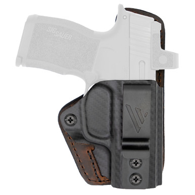 Versacarry Comfort Flex Custom | Inside Waistband Holster | Right Hand | Fits Sig P365 Macro | Distressed Leather | Brown | CFC211365M