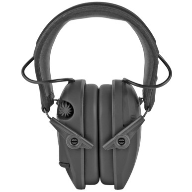 Walker's Razor | Freedom Slim Electronic Earmuff | Punisher Flag Logo | Two Hi-Gain Omnidirectional Microphones | Low Noise/Frequency Tuned for Natural Sound Clarity | Hi-Def Sound Output w/ Audio Input Jack | GWP-RSEMFS-PUN
