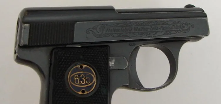 Walther 9 .25 caliber pistol. Scarce factory engineered pocket model in an unusually fine condition. Most of these you see and w (pr12517)